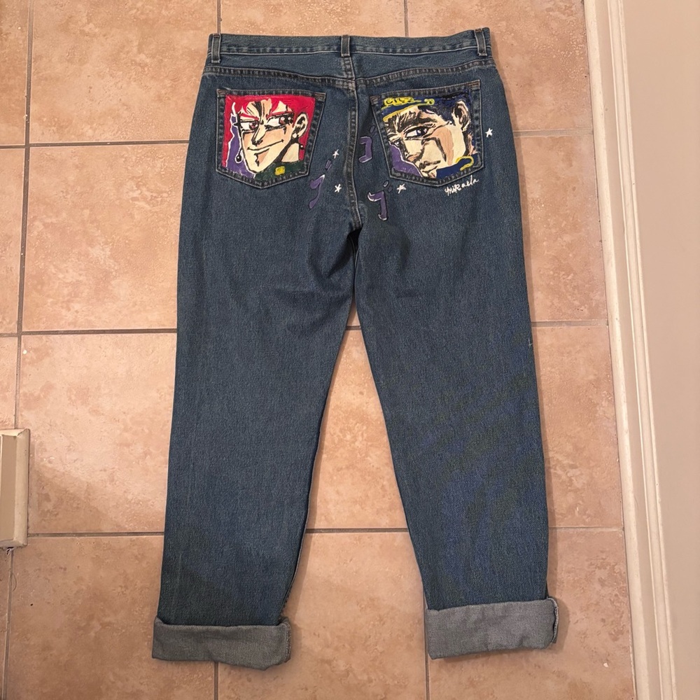 Custom Painted Denim Jeans
